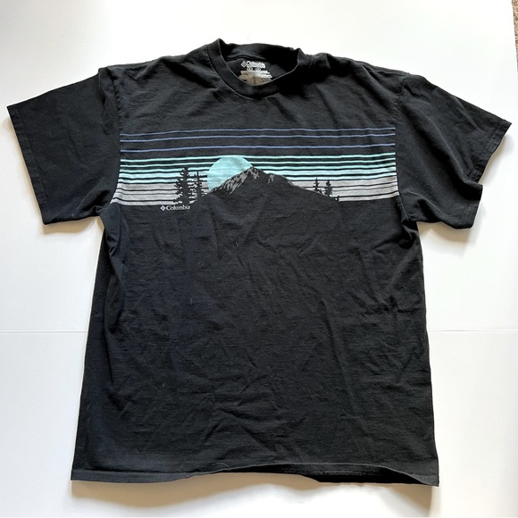 Men’s Columbia Graphic Short Sleeve Tee - Black Mountain T-Shirt Size Large - Picture 1 of 6